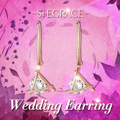 SHEGRACE Brass Dangle Earrings JE722B-1-1