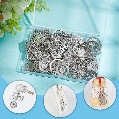 20Pcs Travel Theme Alloy Keychain KEYC-SC00022-1