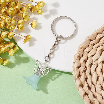 Angel Acrylic & Alloy Pendant Keychain KEYC-JKC00597-01-1