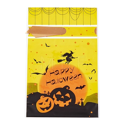 50Pcs Rectangle Halloween Candy Plastic Bags ABAG-U001-01B-1