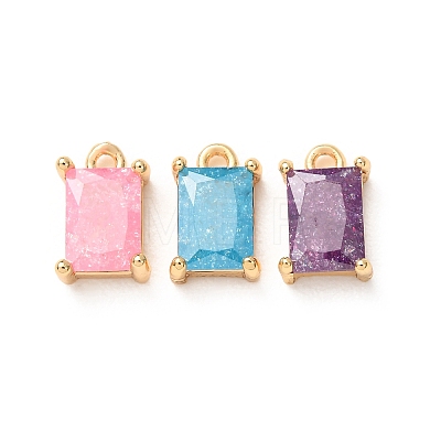 Brass Pave Cubic Zirconia Charms CU-K002-40G-M-1