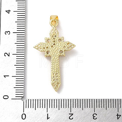 Brass Micro Pave Cubic Zirconia Pendants KK-A212-08F-G-1