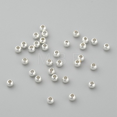 Rack Plating Brass Round Spacer Beads X1-KK-I601-3mm-S-RS-1