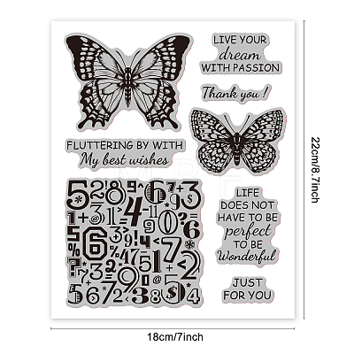 Rubber Clear Stamps DIY-WH0251-008-1