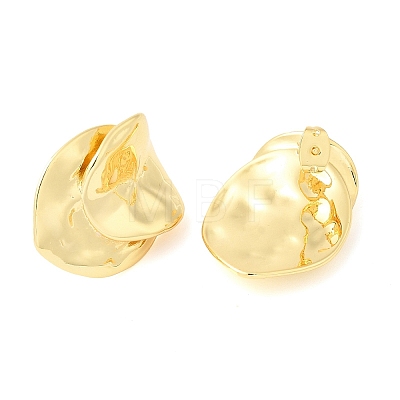 Brass Twist Stud Earrings EJEW-K251-11G-1