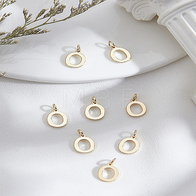 8Pcs Brass Charms KK-LP0001-85O-1
