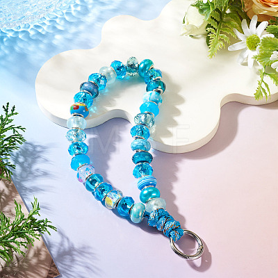 Resin Bead Phone Hand Strap Chains HJEW-TADJ0018-1