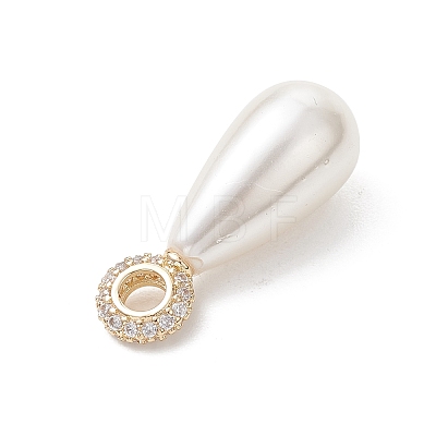 Electroplate Shell Pearl Pendants PALLOY-JF04940-02-1
