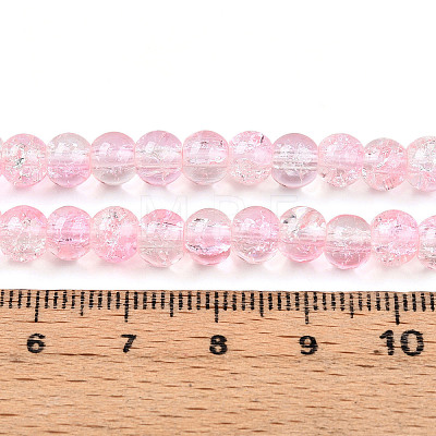 Crackle Glass Beads Strands X-CCG-Q002-6mm-01-1