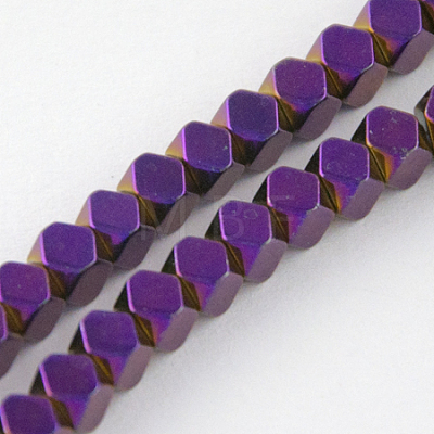 Non-magnetic Synthetic Hematite Beads Strands G-Q875-4x4mm-5-1