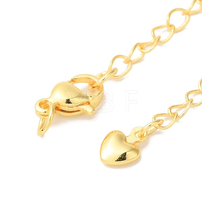 Rack Plating Brass Ends with Chain and Lobster Claw Clasps KK-F873-05G-1