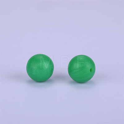 Round Silicone Focal Beads SI-JX0046A-122-1