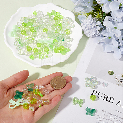 Transparent Mixed Styles Acrylic Beads TACR-SC0001-27B-1