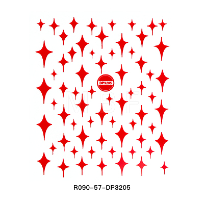 3D Star Sea Horse Bowknot Nail Decals Stickers MRMJ-R090-57-DP3205-1
