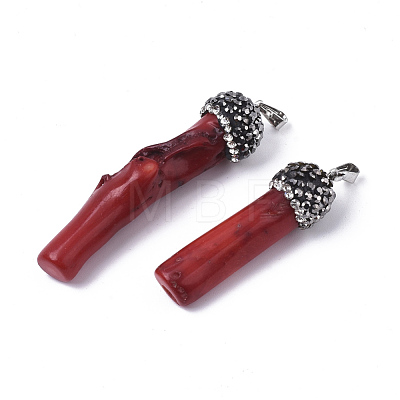 Synthetic Coral Pendants CORA-R019-009C-1