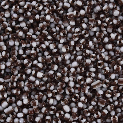 12/0 Two Tone Opaque Glass Seed Beads SEED-T006-01A-A03-1