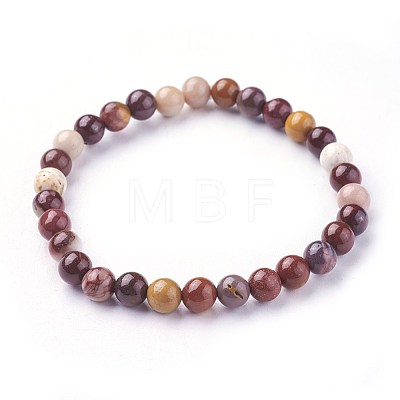 Natural Mookaite Beads Stretch Bracelets BJEW-F380-01-A17-1