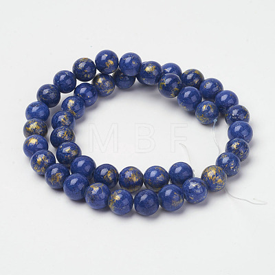 Natural Mashan Jade Beads Strands X-G-P232-01-G-8mm-1