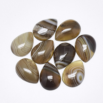 Natural Banded Agate/Striped Agate Cabochons G-T122-23I-1