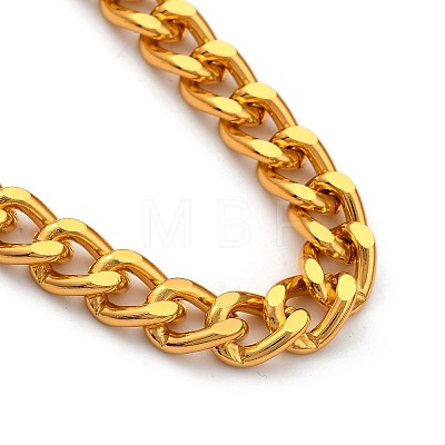 Men's Aluminum & Brass Cuban Link Chain Necklaces NJEW-JN03036-1