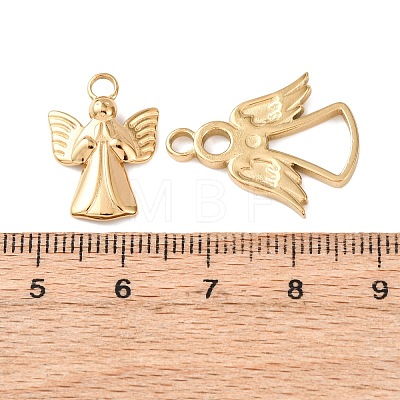 5Pcs 304 Stainless Steel Pendants STAS-P432-08G-1