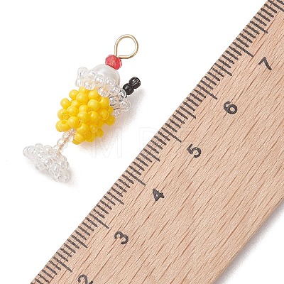 Glass Seed Beaded Pendants PALLOY-MZ01269-03-1