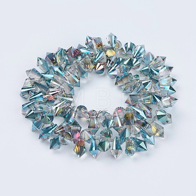 Glass Pointed Beads Strands GLAA-F080-1