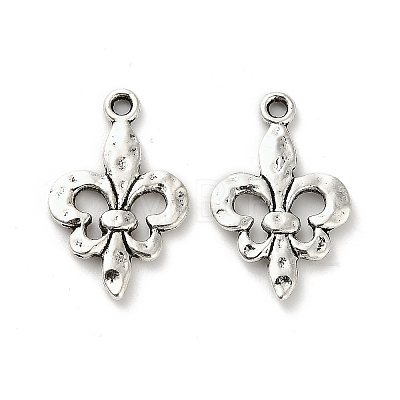 Lily Symbol Tibetan Style Alloy Pendants PALLOY-E776-01AS-02-1