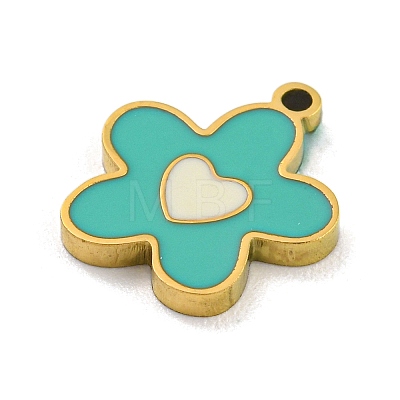 316 Surgical Stainless Steel Enamel Charms STAS-M073-29A-03G-1