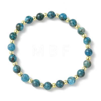 Natural Apatite & Synthetic Hematite Non-magnetic Beaded Stretch Bracelets for Women BJEW-JB13940-02-1