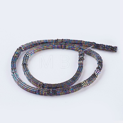 PVD Vacuum Plating Electroplate Non-magnetic Synthetic Hematite Beads Strands G-F534-C-1