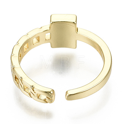 Brass Enamel Cuff Rings RJEW-T016-09G-NF-1