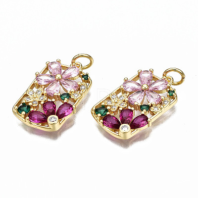 Brass Micro Pave Cubic Zirconia Pendants LS-ZIRC-Q200-010-NF-1