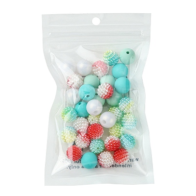 DIY Round Silicone & Acrylic & Berry Beads Making Findings Kits DIY-FS0006-26A-1