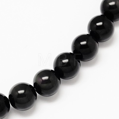 Natural Obsidian Round Beads Strands G-L275-03-10mm-01-1