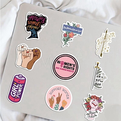 100pcs Feminism Paper Stickers Set DIY-C062-02-1