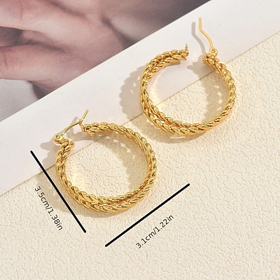 Twist Stainless Steel Hoop Earrings YS2305-1