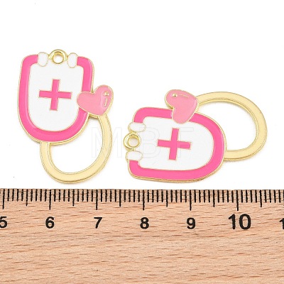 Medical Theme Alloy Enamel Pendants AL-CBA2919-03G-07B-1