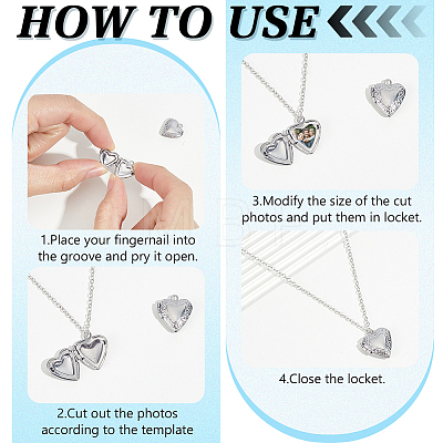 24Pcs 316 Stainless Steel Locket Pendants STAS-ME0003-39-1