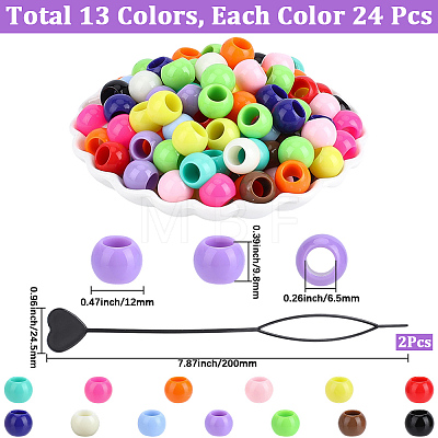 2Pcs Plastic Topsy Tail Hair Styling Braiding Tool OHAR-PA0001-05-1