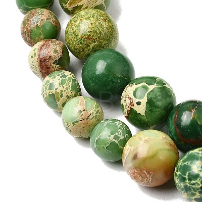 Natural Imperial Jasper Graduated Beads Strands G-A323-C03-01C-1