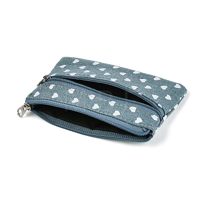 Heart Pattern Cotton Cloth Wallets AJEW-N003-03-1