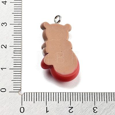 Christmas Theme Opaque Resin Pendants RESI-F054-B08-1