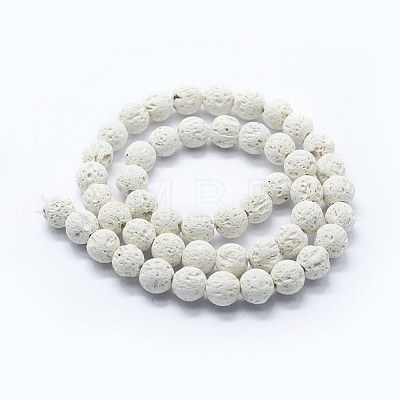 Synthetic Lava Rock Round Beads Strands G-E508-04-4mm-1-1