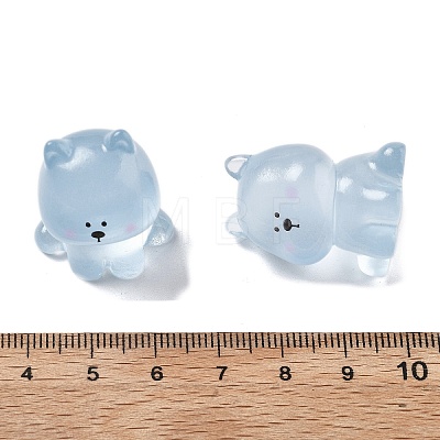 Luminous Resin Cute Little Dog Ornaments RESI-R459-02A-1