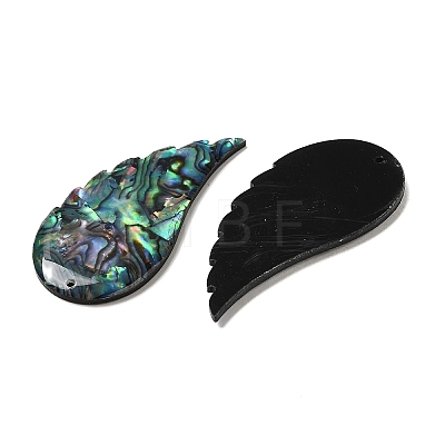 Natural Abalone Shell/Paua Shell Big Pendants X-SHEL-K006-14-1