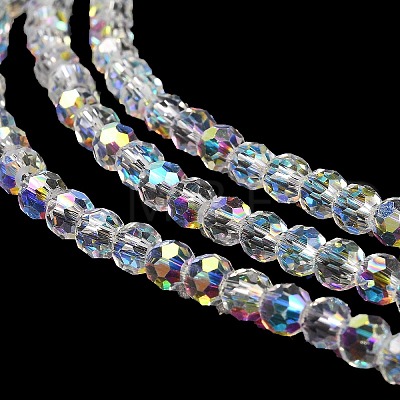 Electroplate Glass Beads Strands EGLA-D030-13-1