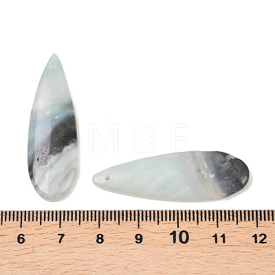 Natural Flower Amazonite Pendants G-K381-15C-1