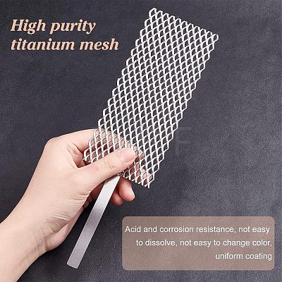 2Pcs 2 Style Platinized Titanium Anode Rhodium Jewelry Plating Tool Mesh TOOL-FH0001-40-1