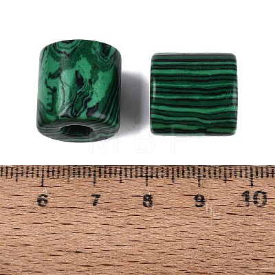 Synthetic Malachite European Beads G-P520-05L-1